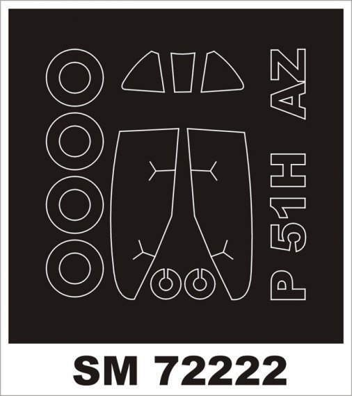 Montex 1/72 P-51H Mustang Masque Cadre Canopy