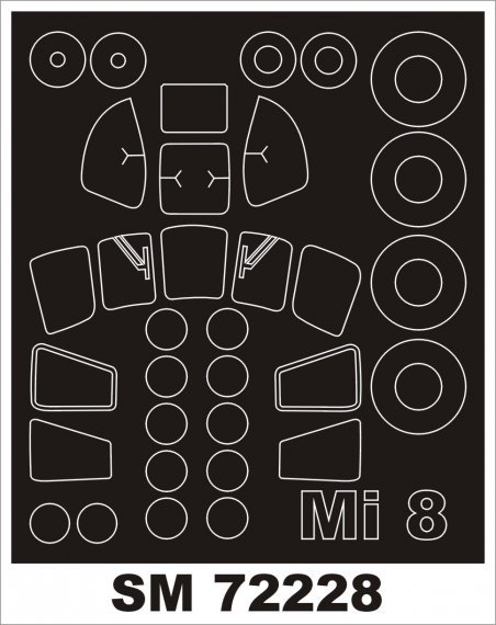 1/72 Mil Mi-8T canopy masks (for Zvezda)