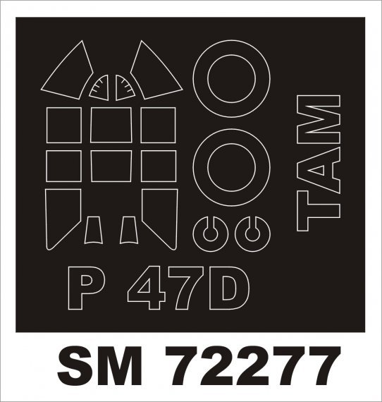 1/72 Republic P-47D Razorback masks