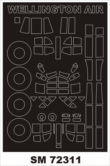1/72 Vickers Wellington Mk.IA/C 1 canopy masks