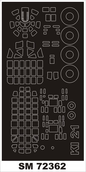 1/72 Mitsubishi Ki-21-Ib Sally paint masks