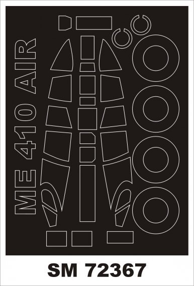 1/72 Messerschmitt Me-410A-1/U-2 outside mask for Airfix