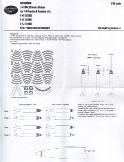 1/48 Mask Mk.82 Bombs Stripes (F-4, ACAD)