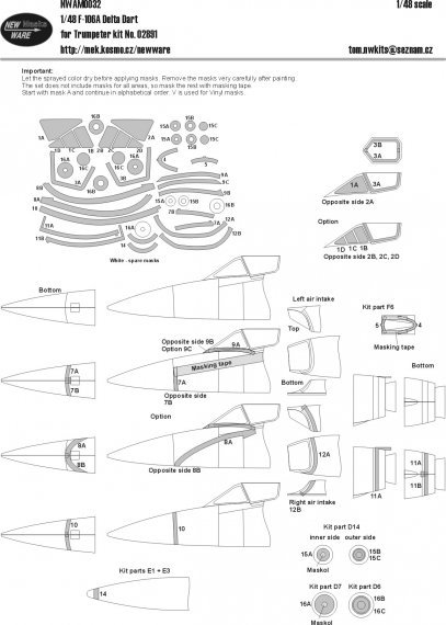1/48 Mask F-106A Delta Dart