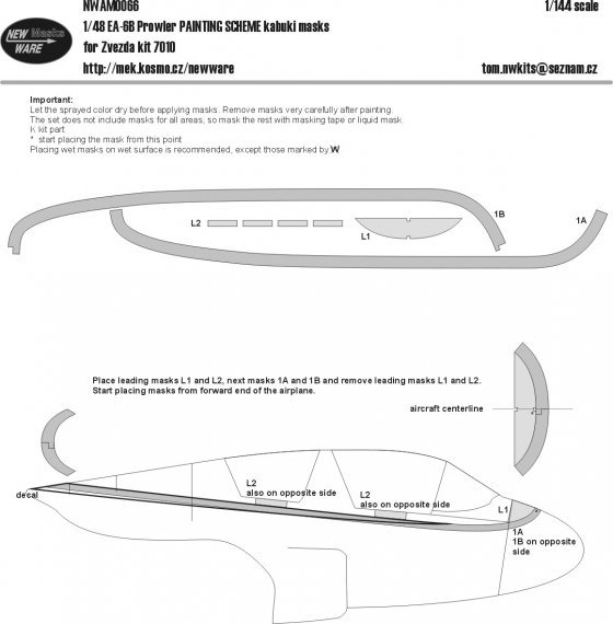 1/48 Mask EA-6B Prowler PAINTING SCHEME