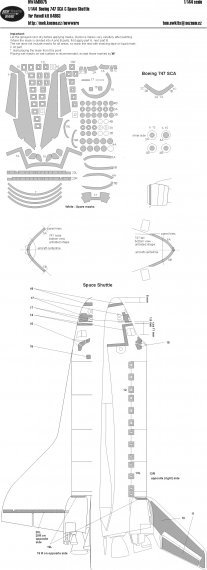 1/144 Mask Boeing 747 SCA & Space Shuttle