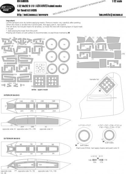 1/32 Mask Me262 B-1/U-1 ADVANCED