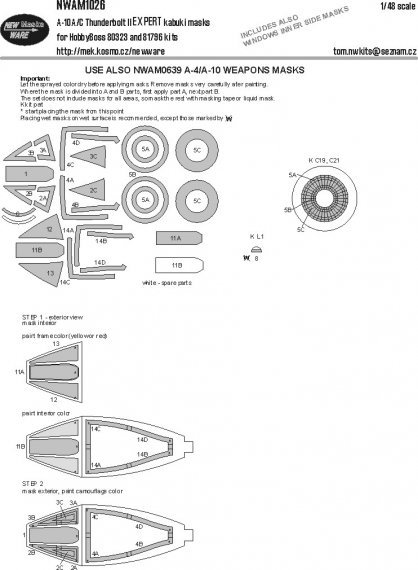 1/48 Mask A-10A/C Thunderbolt II EXPERT