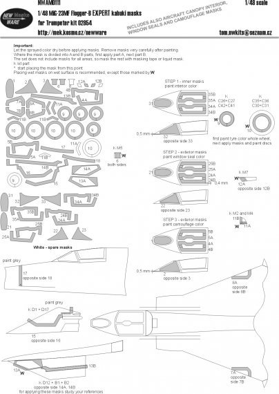 1/48 Mask MiG-23MF Flogger-B EXPERT