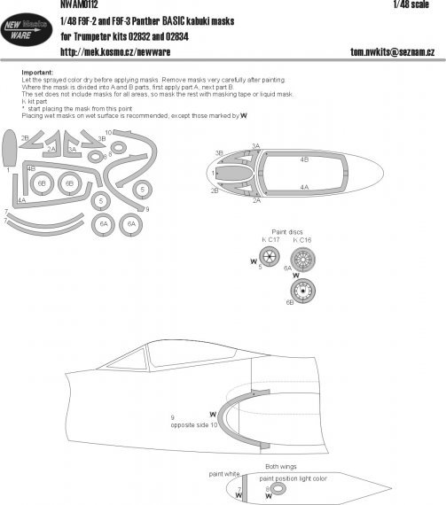 1/48 Grumman F9F-3 Panther BASIC kabuki masks