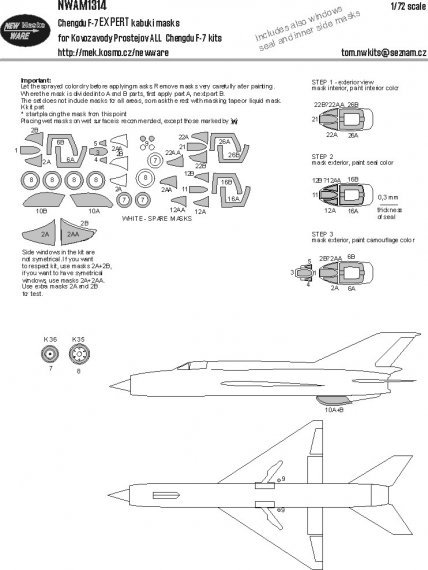 1/72 Mask Chengdu F-7 EXPERT for KPM