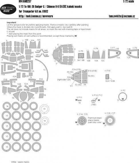 1/72 Mask Tu-16K-26 Badger G BASIC