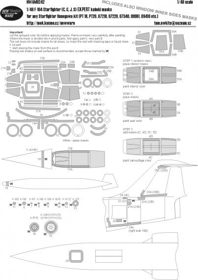 1/48 Mask F-104 Starfighter C,G,J,S EXPERT