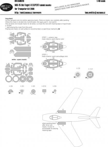 1/48 Mask MiG-15 bis Fagot-B EXPERT