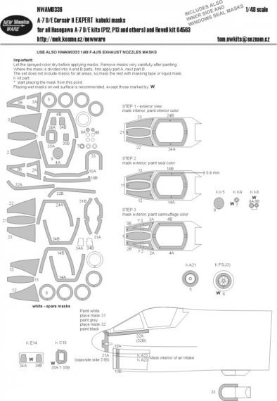 1/48 Mask A-7 D/E Corsair II EXPERT