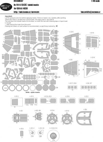 1/48 Mask He 111 H-3 BASIC