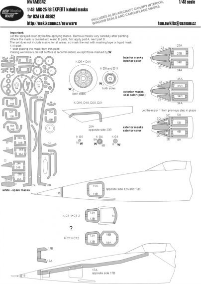1/48 Mask MiG-25 RB EXPERT