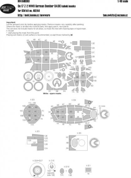 1/48 Mask Do17 Z-2 BASIC