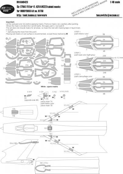 1/48 Sukhoi Su-17M4 Fitter-K ADVANCED kabuki masks