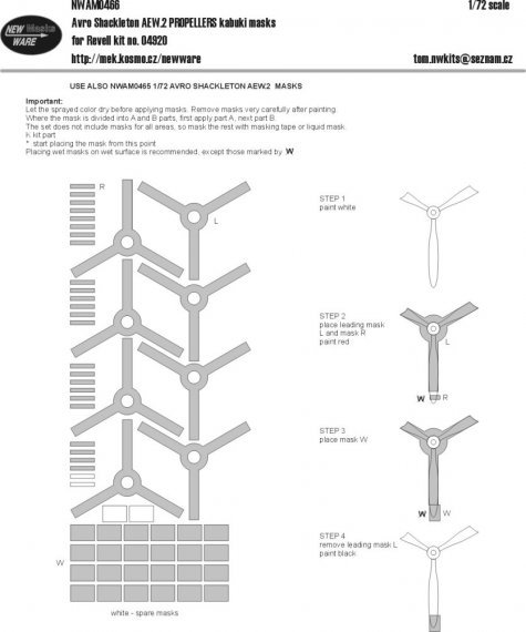 1/72 Mask Avro Shackleton AEW.2 Propellers