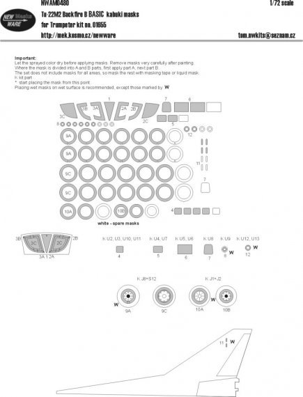 1/72 Mask Tu-22M2 Backfire B BASIC