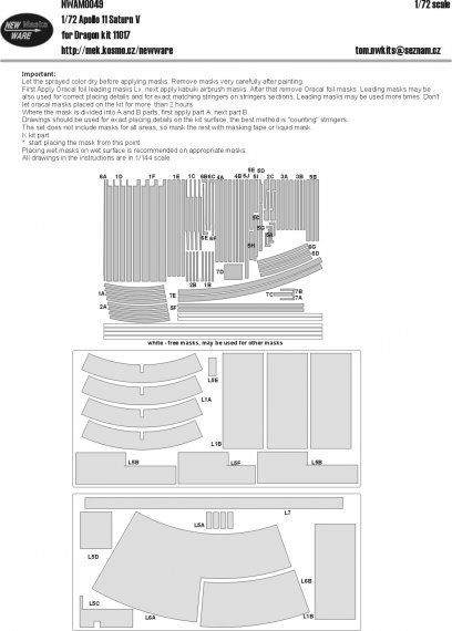 1/72 Mask APOLLO 11 Saturn V