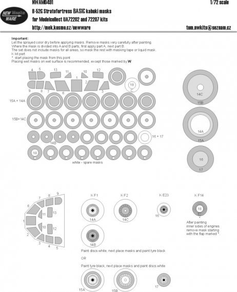 1/72 Mask B-52G Stratofortress BASIC