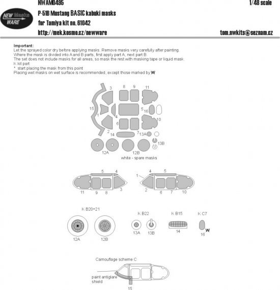 1/48 Mask P-51B Mustang BASIC
