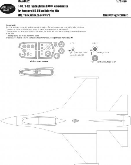 1/72 Mask F-16B/F-16D Fighting Falcon BASIC