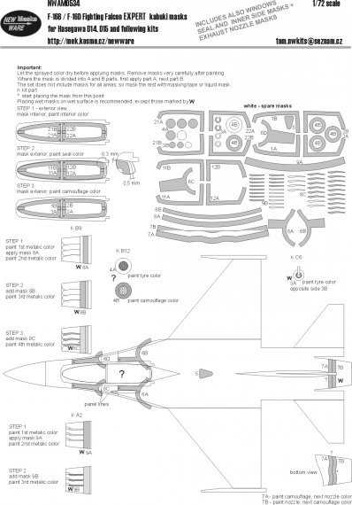 1/72 Mask F-16B/F-16D Fighting Falcon EXPERT