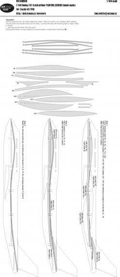 1/144 Mask Boeing 747-8 Painting Scheme