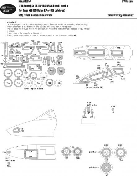 1/48 Mask Su-25 UB/UBK BASIC