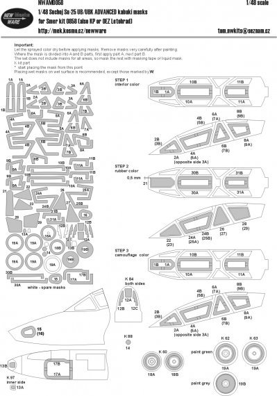 1/48 Mask Su-25 UB/UBK ADVANCED