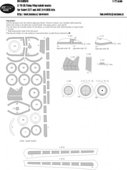 1/72 Mask X/YB-35 Flying Wing