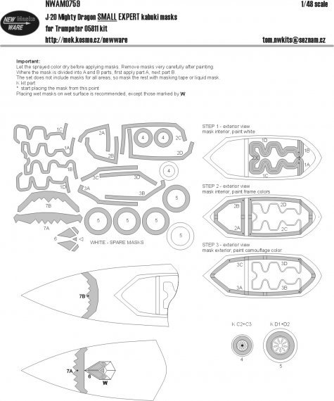 1/48 Mask J-20 Mighty Dragon EXPERT SMALL