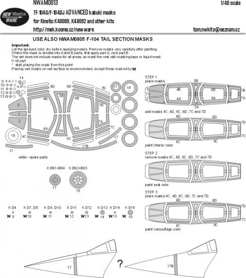 1/48 Mask TF-104G / F-104DJ ADVANCED