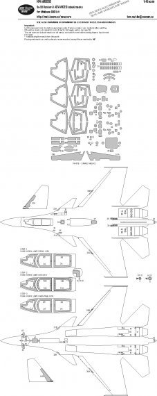 1/48 Sukhoi Su-33 Flanker-D Advanced kabuki masks