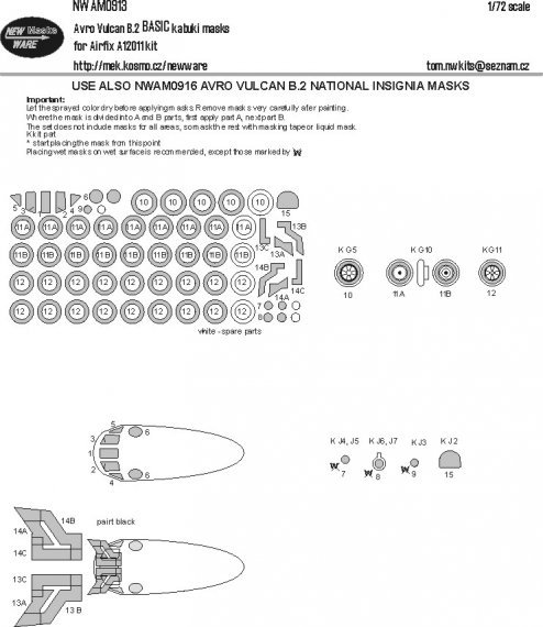 1/72 Mask Avro Vulcan B.2 BASIC