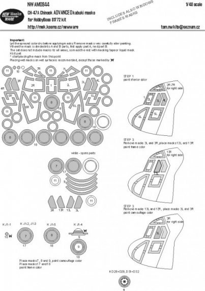 1/48 Mask CH-47A Chinook ADVANCED
