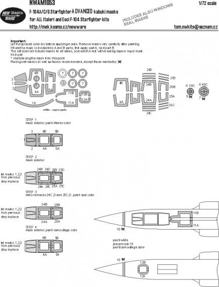 1/72 Mask F-104A/C/G Starfighter ADVANCED