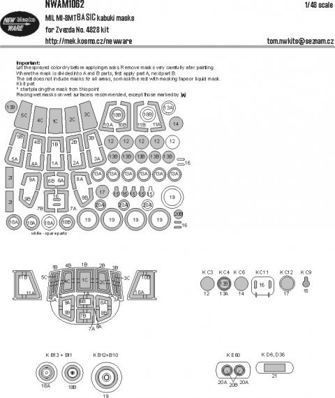 1/48 Mask MIL Mi-8MT BASIC
