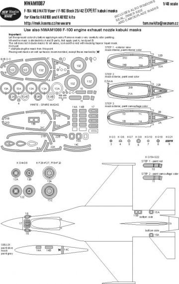 1/48 Mask F-16A MLU / F-16C Block 25/42 EXPERT