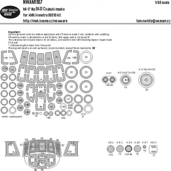 1/48 Mask Mi-17 Hip BASIC