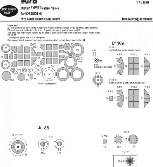 1/48 Mask Mistel 1 EXPERT