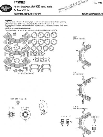 1/72 Mask AC-130J Ghostrider ADVANCED
