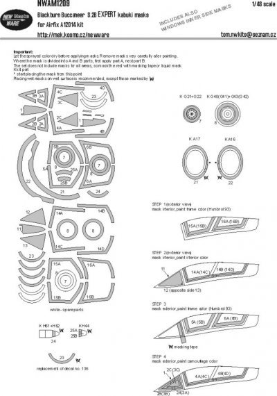 1/48 Mask Blackburn Buccaneer S.2B EXPERT for Airfix
