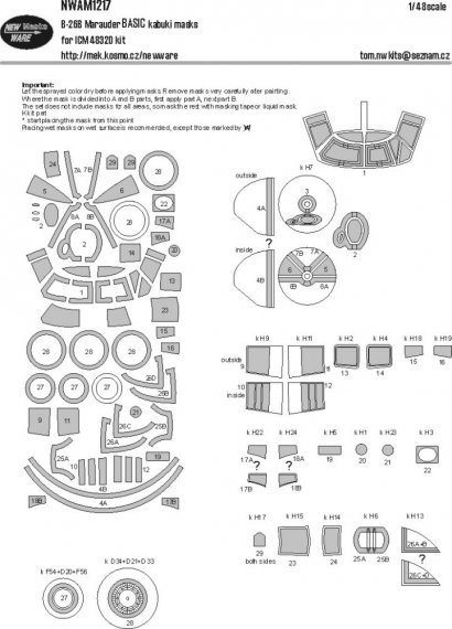 1/48 Mask B-26B Marauder BASIC for ICM