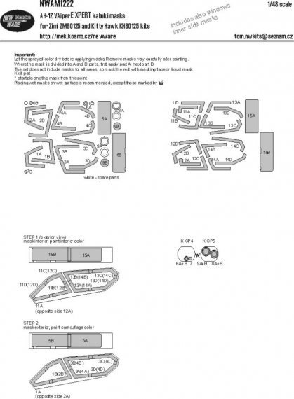 1/48 Mask AH-1Z Viper EXPERT for ZIMI/Kitty Hawk