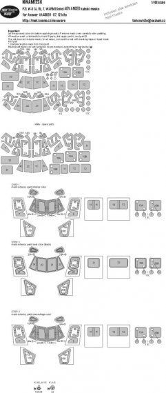 1/48 Mask PZL W-3 Sokol ADVANCED for Answer