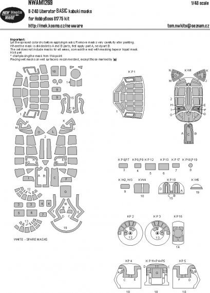 1/48 Mask B-24D Liberator BASIC for Hobby Boss